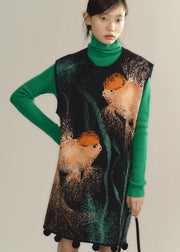 Zhuanyun Xiaoli 转运小鲤 Little Lucky Carp New Chinese Style Knit Top & Skirt Set