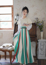 Taozi Guodong 桃子果冻 Peach Jelly Modernized Tang Dynasty Beizi Banbi Top & Poqun Skirt Set