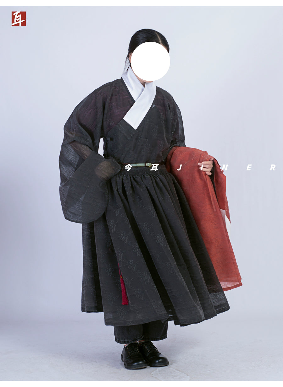 Hong Wudi 洪武帝 Emperor Hong Wu Ming Dynasty Cloud Jacquard Tieli Unisex Robe