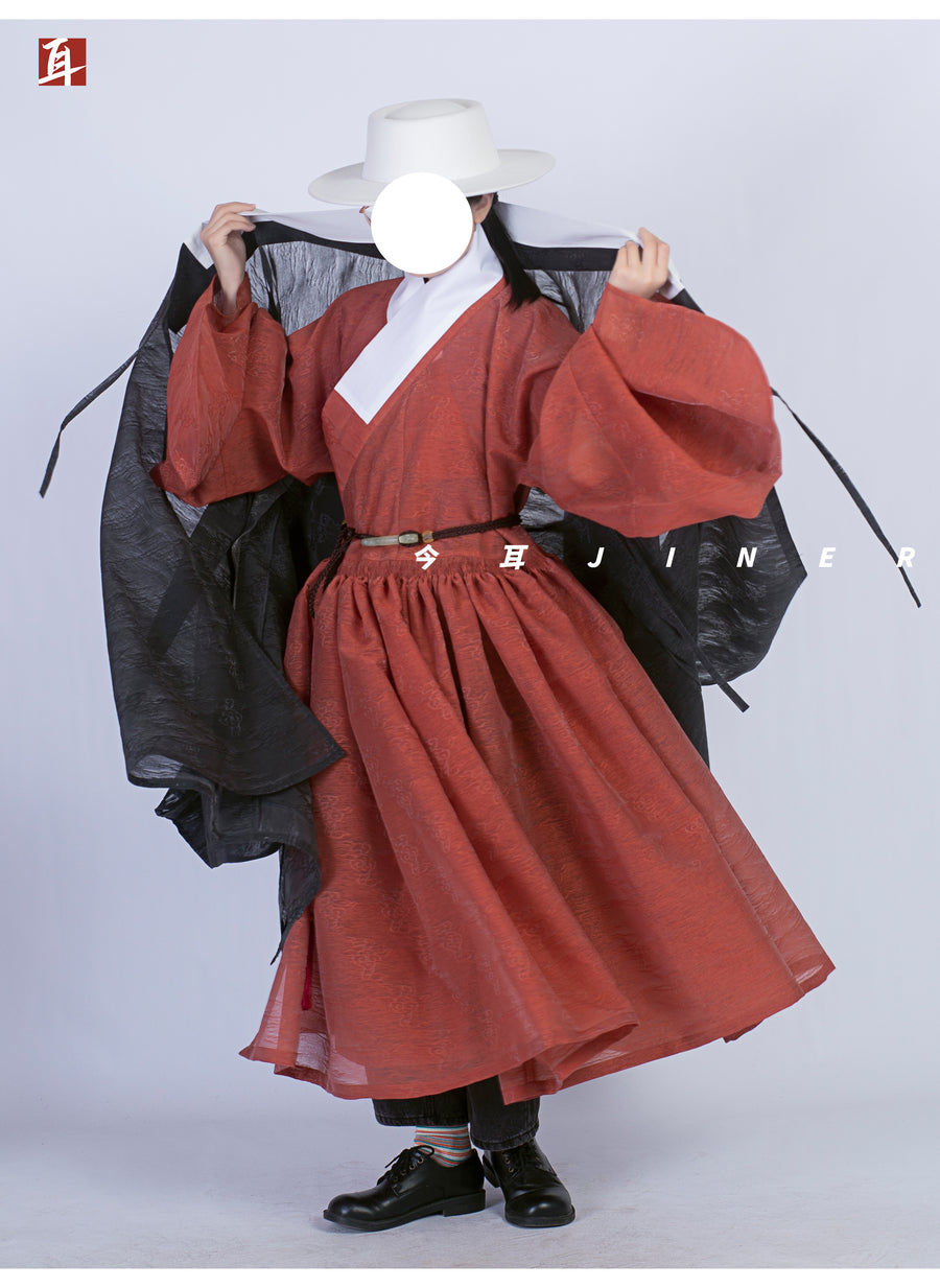 Hong Wudi 洪武帝 Emperor Hong Wu Ming Dynasty Cloud Jacquard Tieli Unisex Robe