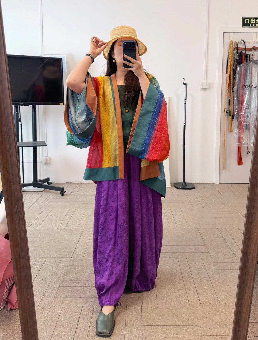 Xing Fu 幸福 Happiness Modernized Song Tang Haoxiu Raccoon Sleeve Top & Two Panel Skirt Set
