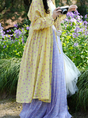 Nuan Nuan 暖暖 Cozy Modernized Ming Dynasty Floral Tieli & Baidiequn Set