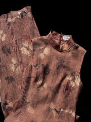 Gu Hua 古画 Ancient Painting Modernized Butterfly Textured Sleeveless Qipao