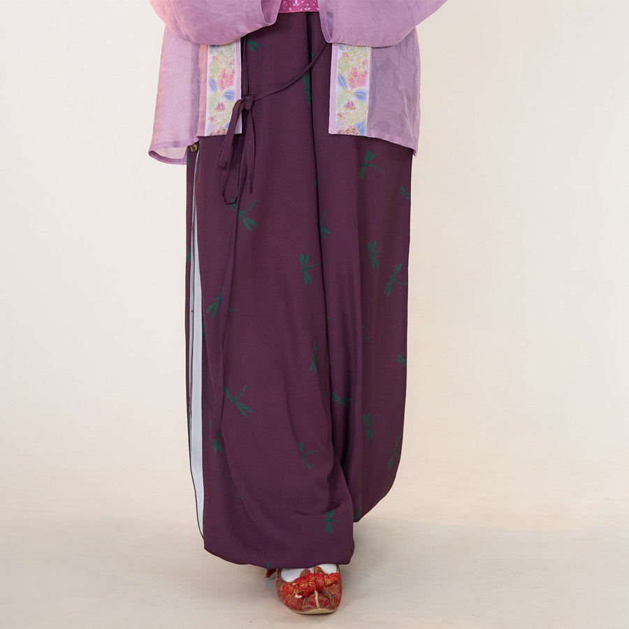 Chi Feng 驰风 Rushing Wind Southern Song Restoration Hedangku Pants & Haoxiu Racoon Sleeve Shanku Set