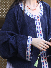 Dian Lan 靛蓝 Indigo Ming Dynasty Wanli Era Yuanling Changshan Pure Cotton Long Top & Mamian Skirt