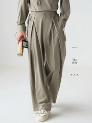 Yan 燕 Songbird Men's New Chinese Style Center Pleat Trousers