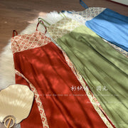 Tuan Yuan 团元 Reunion Modernized Tang Dynasty Qixiong Empire Dress & Cardigan Set