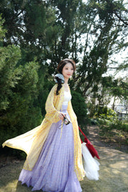 Nuan Nuan 暖暖 Cozy Modernized Ming Dynasty Floral Tieli & Baidiequn Set