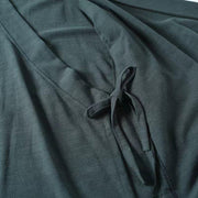 Cha Shan 茶山 Tea Mountain Men's & Unisex Pure Cotton Linen Thick Cross Collar Top