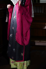 Xian Chun 衔春 Holding Spring Ming Dynasty Sparrow Bijia Long Vest & Mamianqun Skirt Set