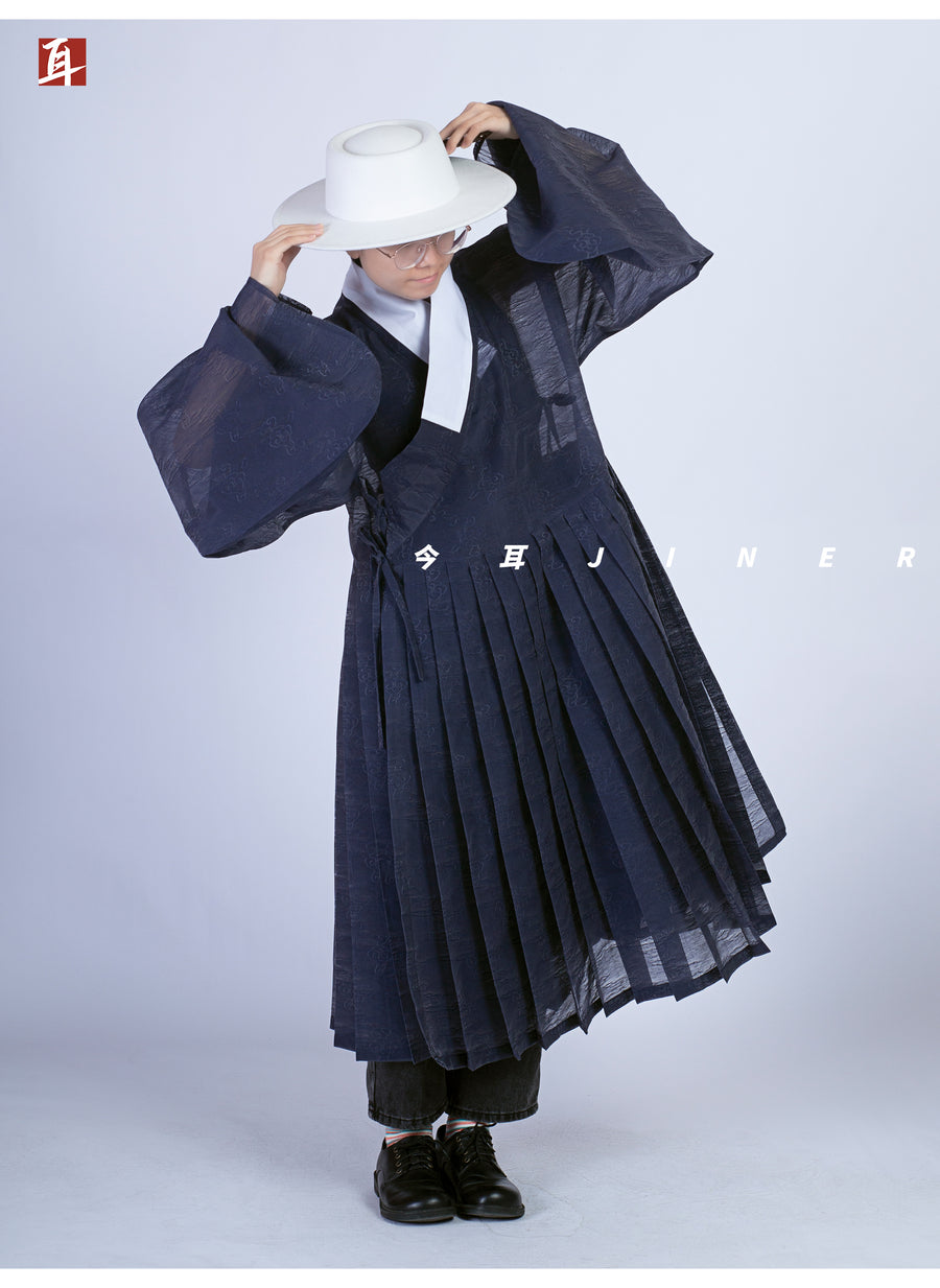Hong Wudi 洪武帝 Emperor Hong Wu Ming Dynasty Cloud Jacquard Tieli Unisex Robe