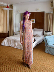 Urban Nomad 城市游牧 Tribal Print Western Sleeveless Pure Cotton Qipao