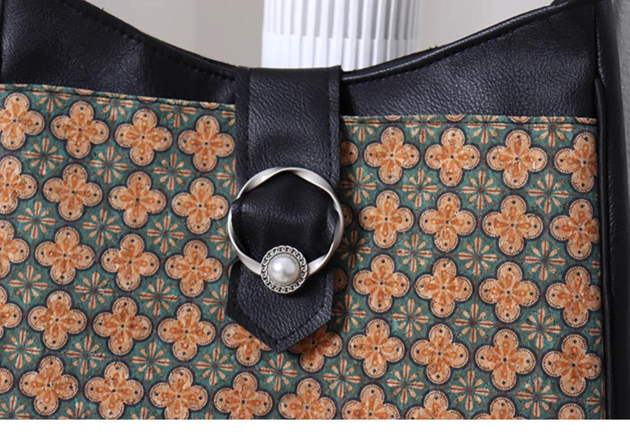 Gu Hua 古花 Ancient Flower Leather Shoulder Bag