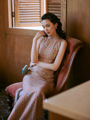 Li Sha 丽莎 Lisa 1940s Midcentury Geometric Sleeveless Daily Qipao