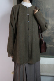 Fan Shiliu 番石榴 Guava Modernized Ming Dynasty Yuanling Ao Wool Blend Short Winter Coat