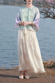 Si 似 Appearing 1920s Beaded Jacquard Qipao Petticoat Underskirt