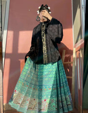 Xique Dengzhi 喜鹊登枝 Perched Magpie Opalescent Custom Mamian Skirt