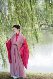 Qiu Wuyang 秋无恙 Autumn Remains Serene Late Ming Dynasty Sparrow Changshan Long Top & Summer Bijia Vest Set
