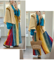 Caihong Tang 彩虹糖 Skittles Modernized Weijin Song Ru Tops & Wide Leg Trousers Set