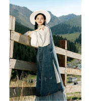 Huan Ying 幻影 Phantom Modernized Ming Dynasty Changshan Top Bijia Vest & Mamian Skirt Set