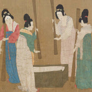 Daolian Tu 捣练图 "Court Ladies Preparing Silk" Noblewoman No.10 Tang Recreation Hanfu