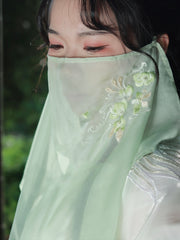 Zu Jiang 俎姜 Embroidered Veil Hanfu Fairy Accessory