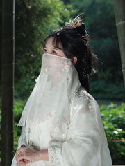 Zu Jiang 俎姜 Embroidered Veil Hanfu Fairy Accessory