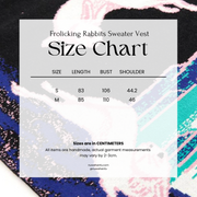 Xi Nao 嬉闹 Frolicking Rabbits New Chinese Style Knit Sweater Vest