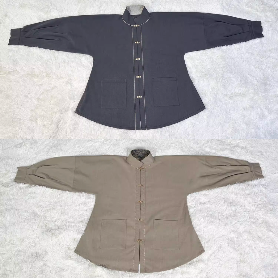 Xu Yu 叙雨 Recounting the Rain Modernized Ming Dynasty Unisex Liling Standing Collar Pocket Jacket