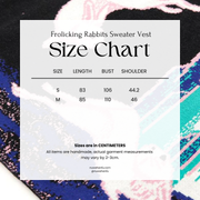 Xi Nao 嬉闹 Frolicking Rabbits New Chinese Style Knit Sweater Vest