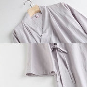 Xiang Shan 香山 Fragrant Hills Unisex Pure Cotton Cross Collar Top
