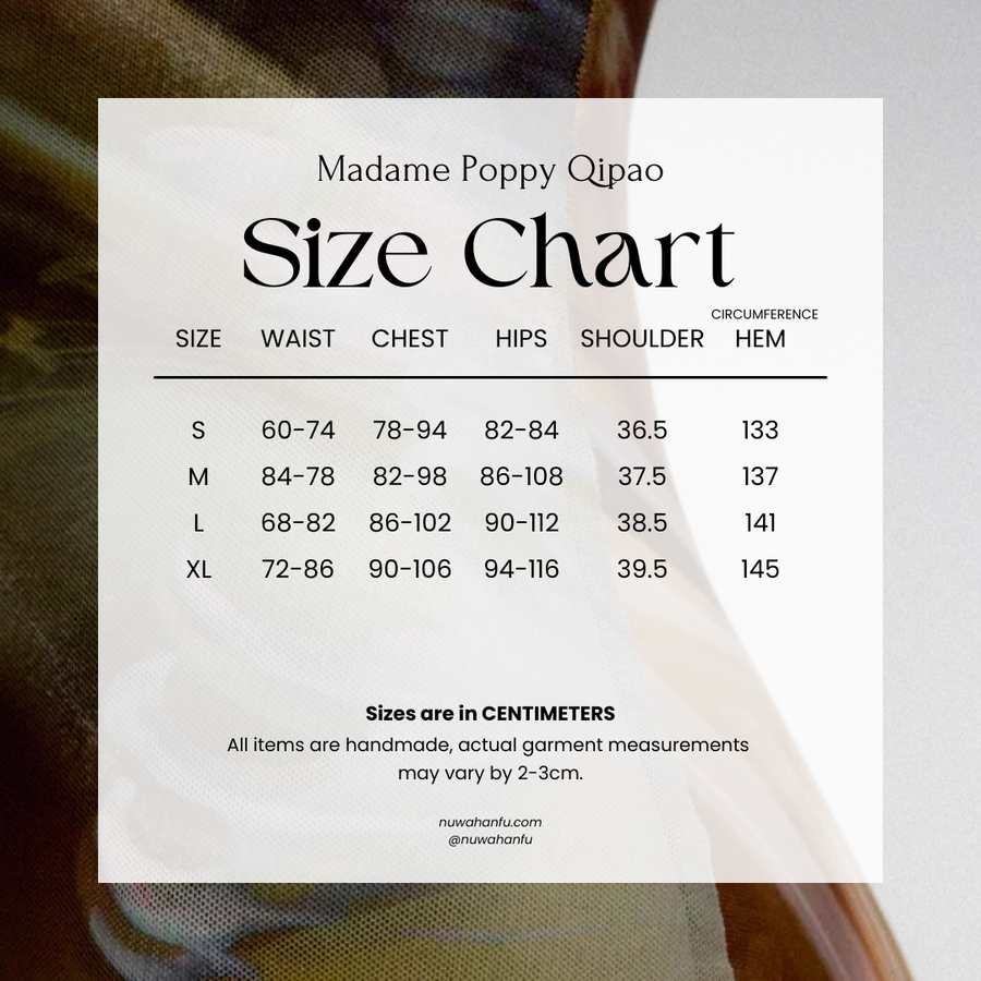 Yu Meiren 虞美人 Madame Poppy New Chinese Style Golden Watercolor Sleeveless Qipao