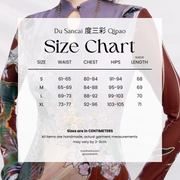 Du Sancai 度三彩 Tricolor Pottery New Chinese Style Long Sleeve Qipao