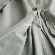 Wu Xiao 无宵 Without Night Song Ming Unisex Cotton Linen Parallel Panel Tied Long Cardigan