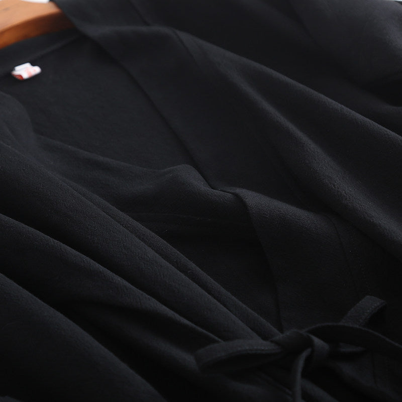 Luo Xia 落霞 Falling Clouds Men's Song & Ming Cotton Linen Jiaoling Changshan Long Top