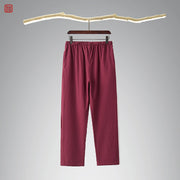 Lao Jie 老街 Old Streets Unisex Cotton & Linen Straight Leg Pants