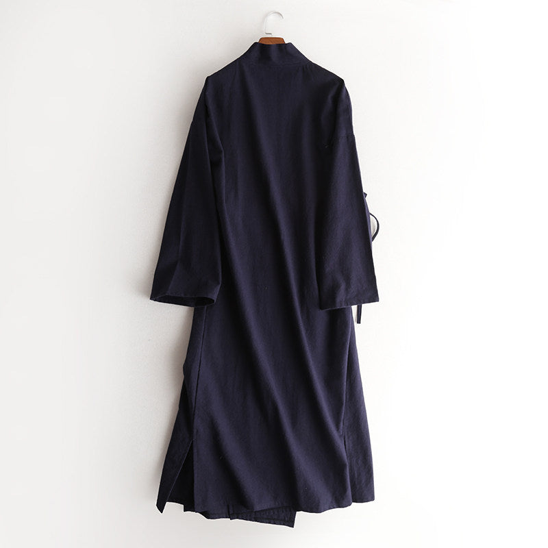 Luo Xia 落霞 Falling Clouds Men's Song & Ming Cotton Linen Jiaoling Changshan Long Top