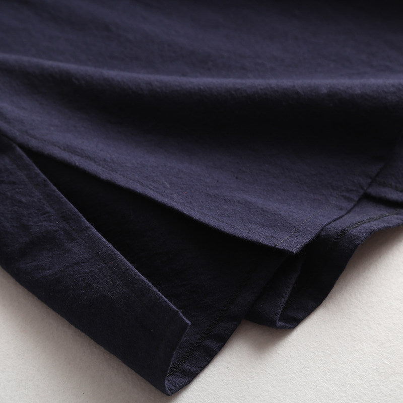 Luo Xia 落霞 Falling Clouds Men's Song & Ming Cotton Linen Jiaoling Changshan Long Top