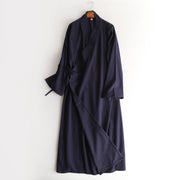 Luo Xia 落霞 Falling Clouds Men's Song & Ming Cotton Linen Jiaoling Changshan Long Top