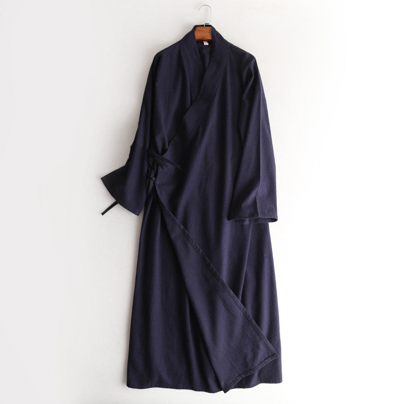 Luo Xia 落霞 Falling Clouds Men's Song & Ming Cotton Linen Jiaoling Changshan Long Top