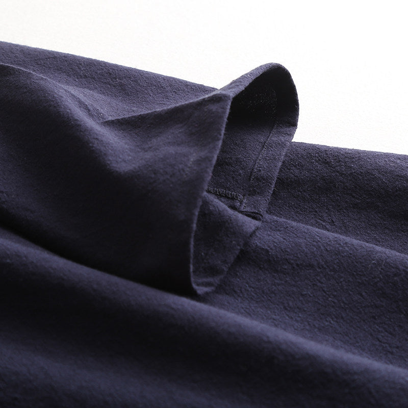 Luo Xia 落霞 Falling Clouds Men's Song & Ming Cotton Linen Jiaoling Changshan Long Top