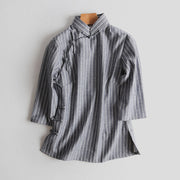Ban Gong 办公 Bureau Modernized 1930s Men's & Unisex Pure Cotton & Linen Qipao Top