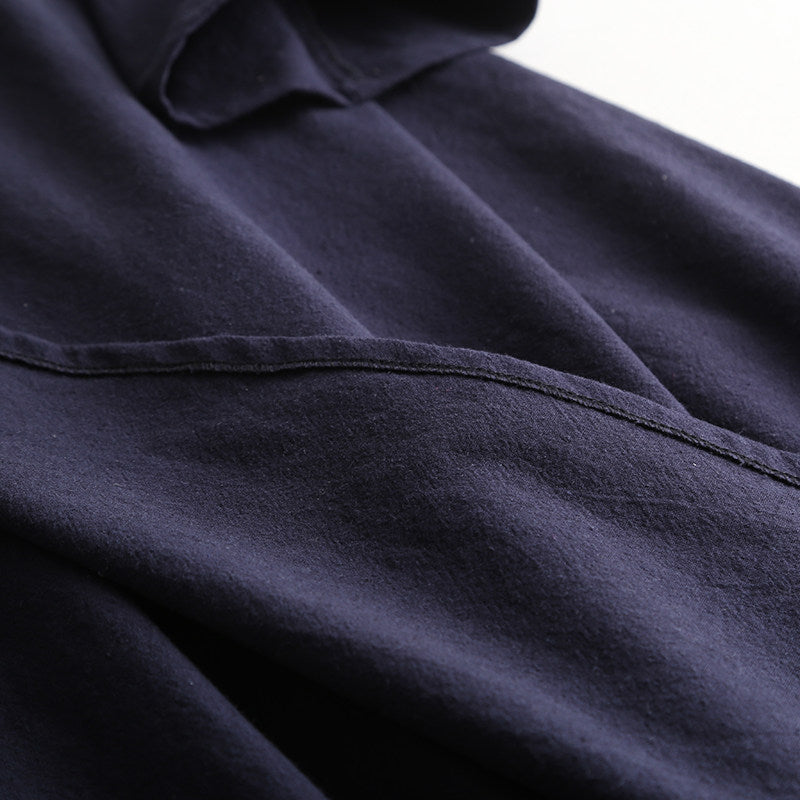 Luo Xia 落霞 Falling Clouds Men's Song & Ming Cotton Linen Jiaoling Changshan Long Top