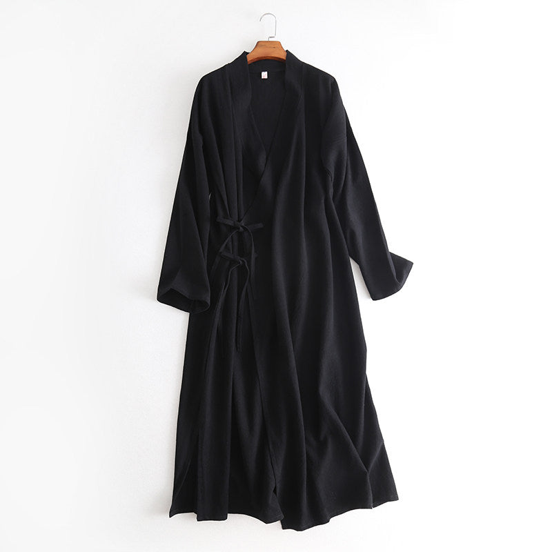 Luo Xia 落霞 Falling Clouds Men's Song & Ming Cotton Linen Jiaoling Changshan Long Top