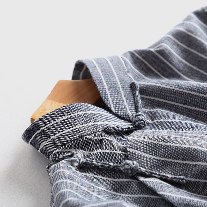 Ban Gong 办公 Bureau Modernized 1930s Men's & Unisex Pure Cotton & Linen Qipao Top