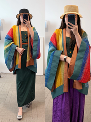 Xing Fu 幸福 Happiness Modernized Song Tang Haoxiu Raccoon Sleeve Top & Two Panel Skirt Set