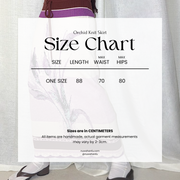 Zhen 薽 Orchid Neo Chinese Painted Flower Knit Skirt