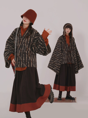 Yue Chuan 越川 Climbing Rivers Modernized Jin Dynasty Cotton Blend Ru Jacket & Cotton Zhequn Skirt Set