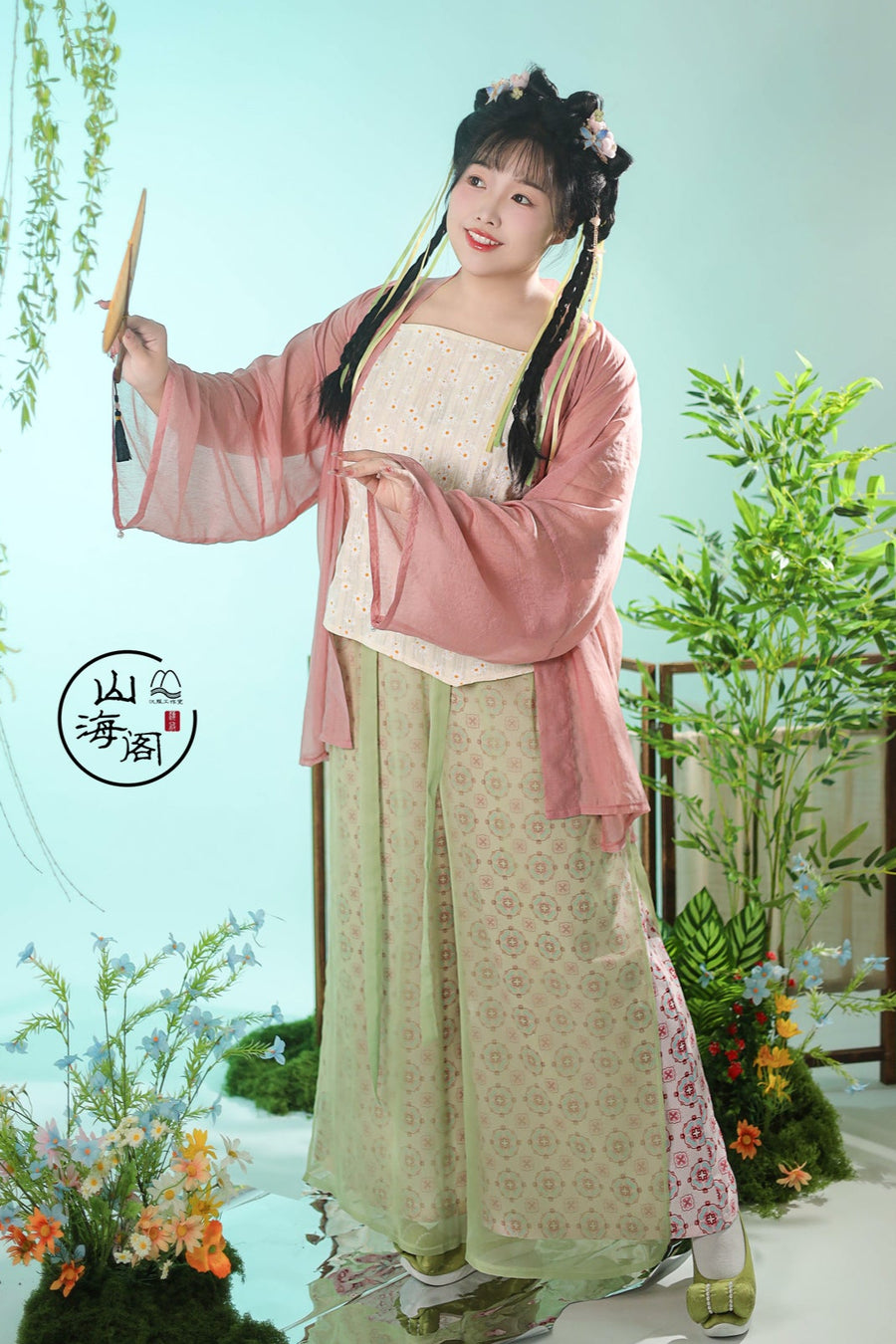 Chun Sheng 春笙 Spring Flute Modernized Song Dynasty Plus Size Beizi Top & Songku Pants Set